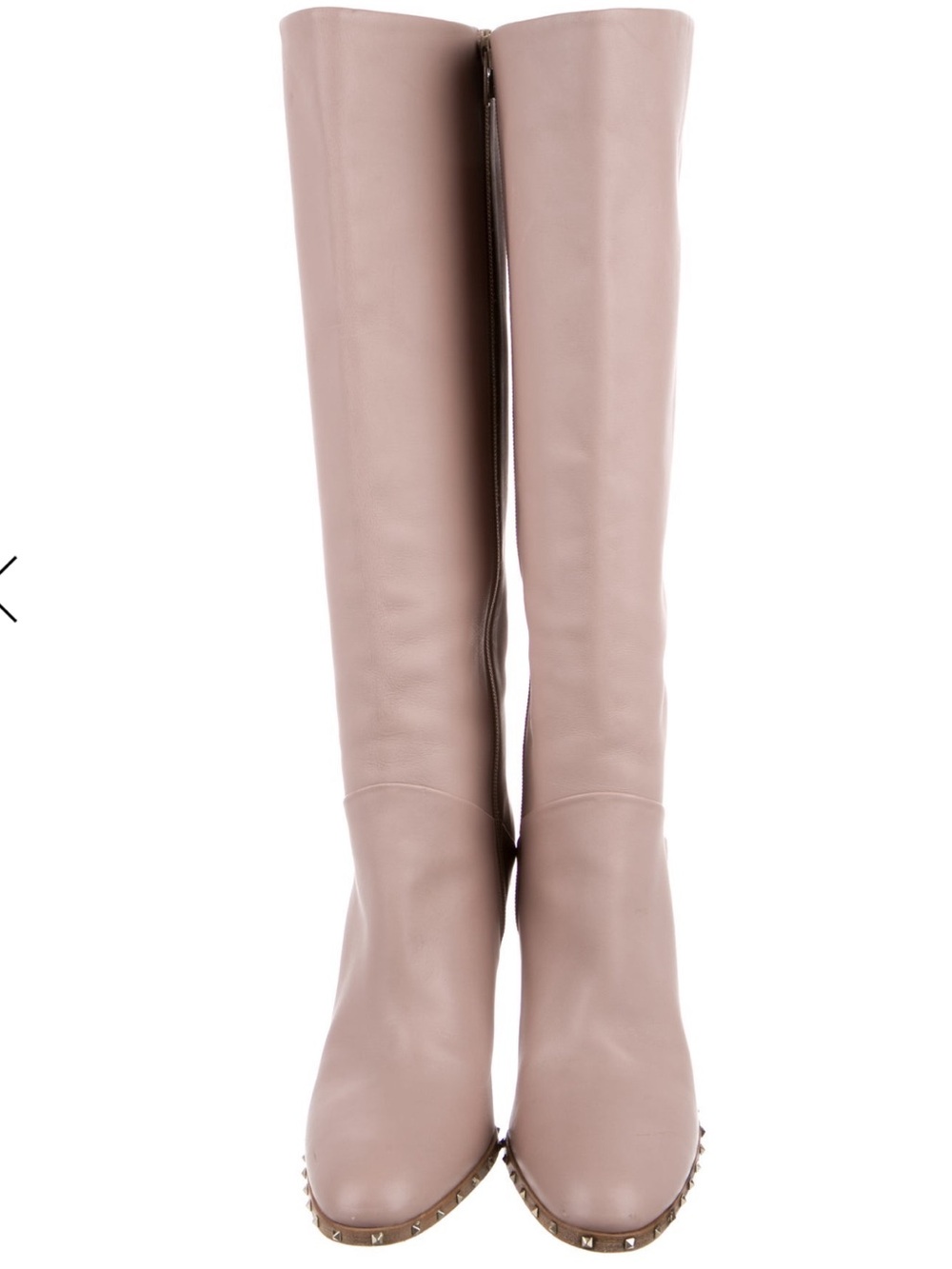 Valentino Garavani Rockstud Knee High Boots 39.5 Dusty Rose